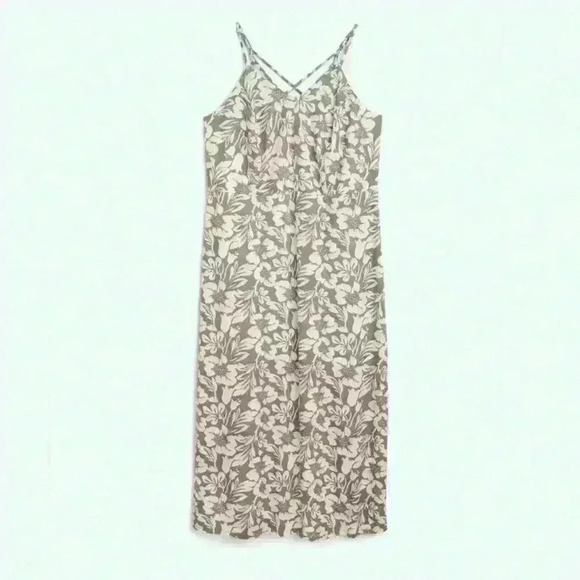 Market & Spruce Alisha Knit Strappy Back Maxi Dress in Olive - Size 1X (NWT) - Picture 2 of 4